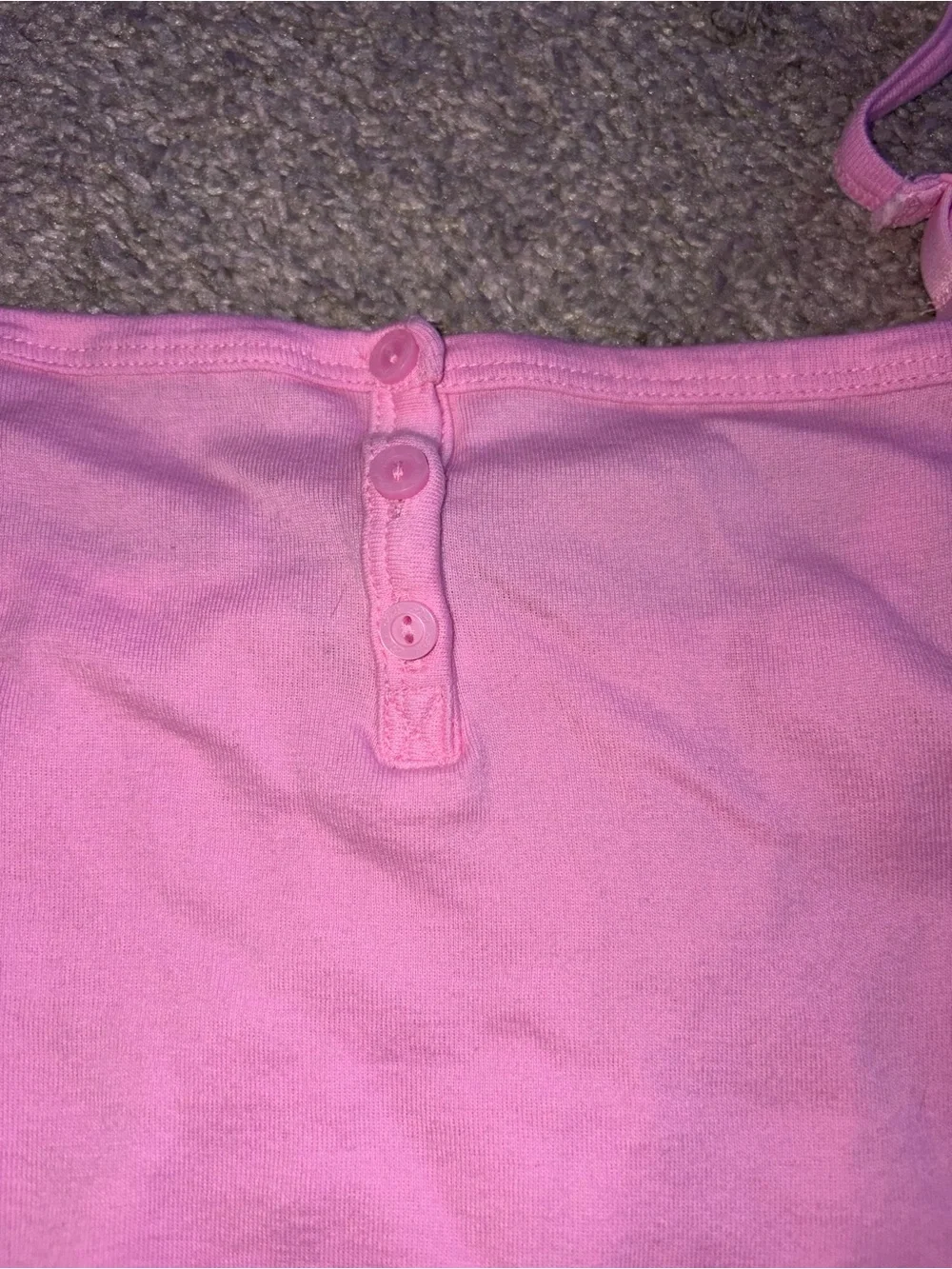 Victoria secret PINK cotton henley cami in pink lollipop Size M